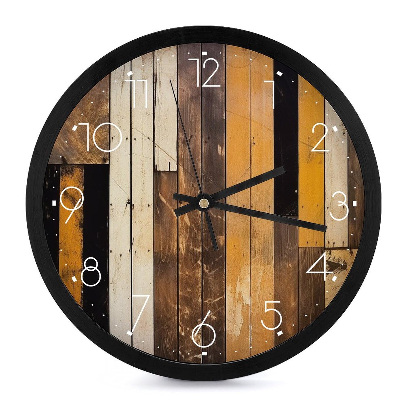 Grande horloge murale moderne à LED en bois pour une ambiance cosy