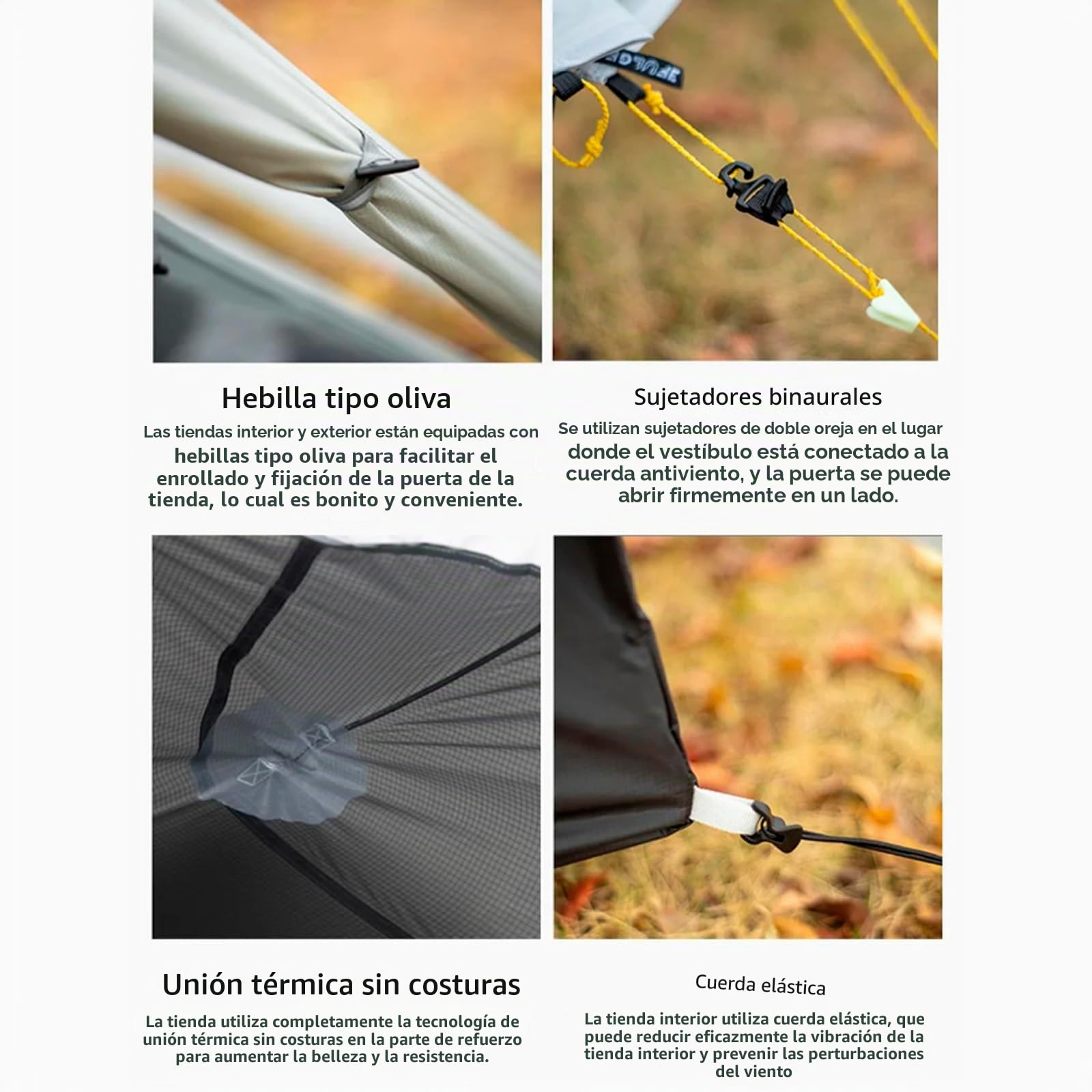 3FULGEAR Lanshan 2 - Tienda de campaña Ultraligera para 2 Personas, 3/4 Estaciones, 15D Silnylon sin Varilla, para Camping, Senderismo y montañismo