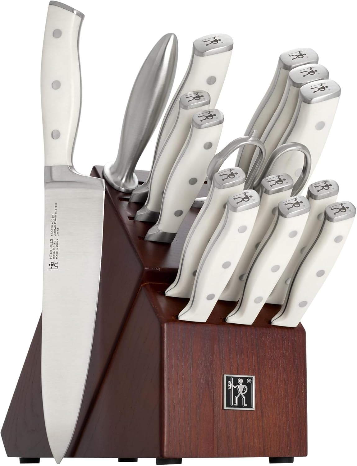 J.A. Henckels International 16 Piece Forged Accent Off-White Knife Block Set