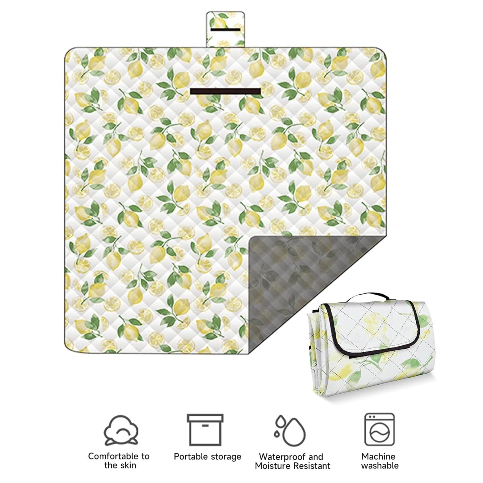 Esterilla de pícnic de 200 x 200 cm, Impermeable, Resistente a la Humedad, Plegable, for pícnic, Arena, Playa, Acampada, Actividades al Aire Libre Manta para Pícnic Jardín(Mix Color)
