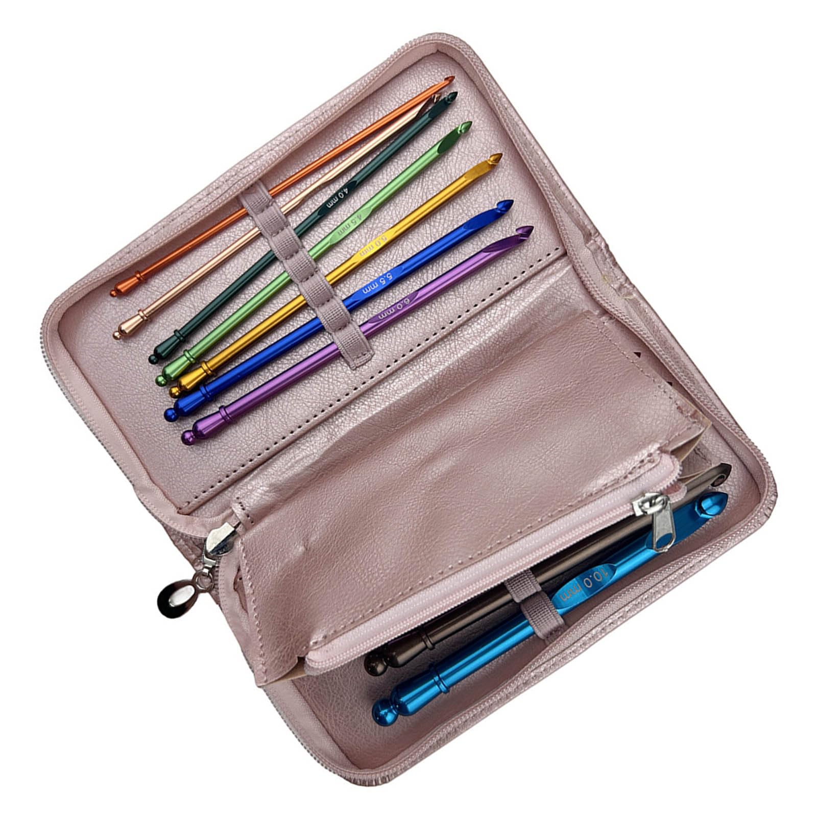 12 Pcs Ergonomical Crochet Hook 3.0mm-10.0mm Crochet Needle Colourful Knitting Needle Accessories for Women