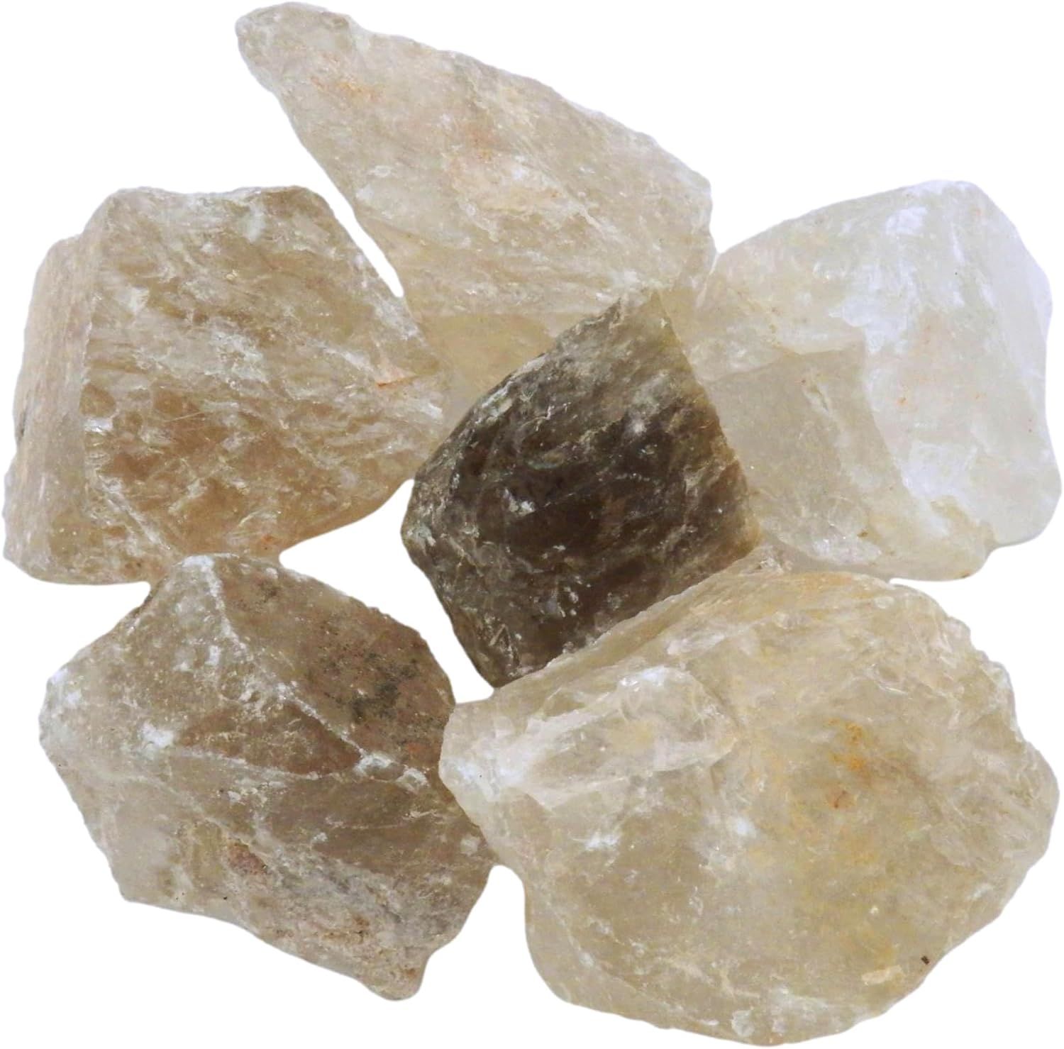 Fundamental Rockhound: 1/2 lb Smoky Quartz Rough Tumbling Rock from Brazil