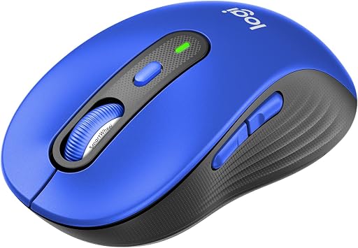 Logicool Signature M750MBL Wireless Mouse Silent Regular Blue Wireless Mouse Wireless Bluetooth Logi Bolt Unifying Not Compatible Windows Mac iPad Android Chrome OS Scroll Wheel Wireless Mouse Silent