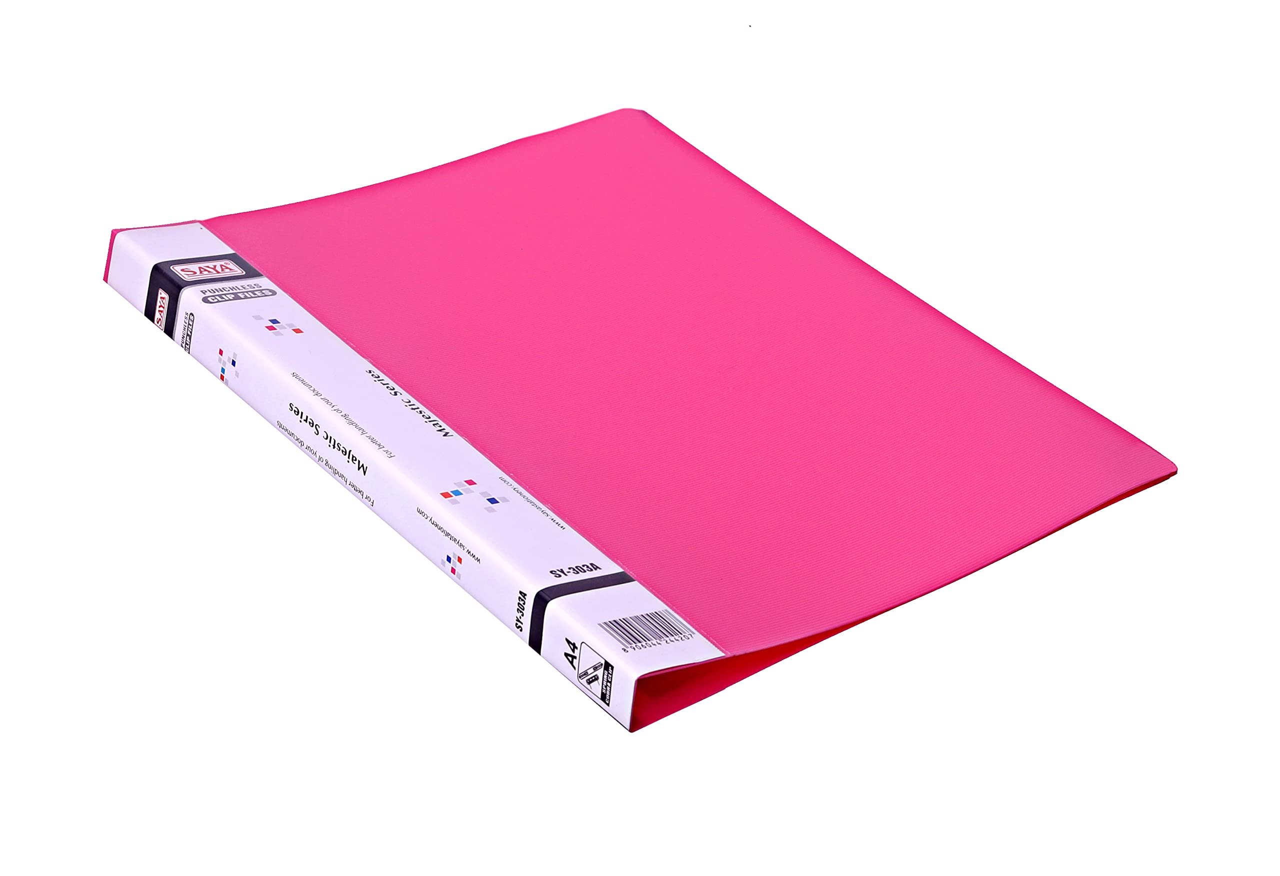 Saya Cartellina per documenti e relazioni, formato A4, cartella professionale per presentazioni con clip a leva cromata, tasca interna e design senza punzonatura, confezione da 2, per scuola, lavoro e