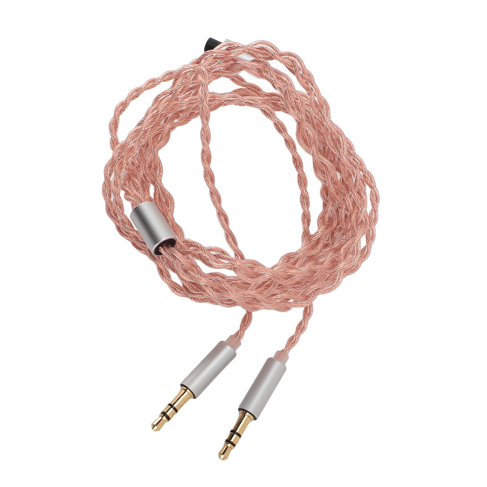 Splitter per Cuffie di qualità Premium per Computer Doppio da 3,5 Mm da 3,5 Mm a 2, da 4,4 Cavo di Adattatore per PC per Audiofili Rame Monocristallino (Ottone antico)