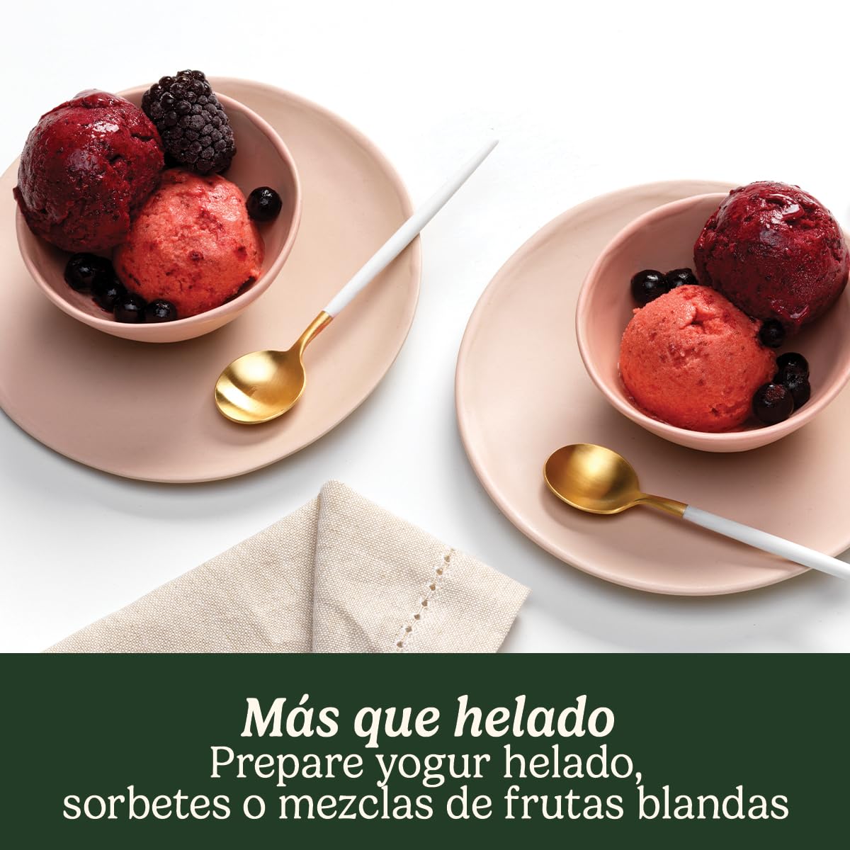 Cuisinart ICE40BCE Heladera Doble 2 L, Dos sabores al Mismo Tiempo, Helados cremosos, Sorbetes y Yogur Helado en Solo 25 Minutos, Automático, 50 W, 2 litros, Acero Inoxidable