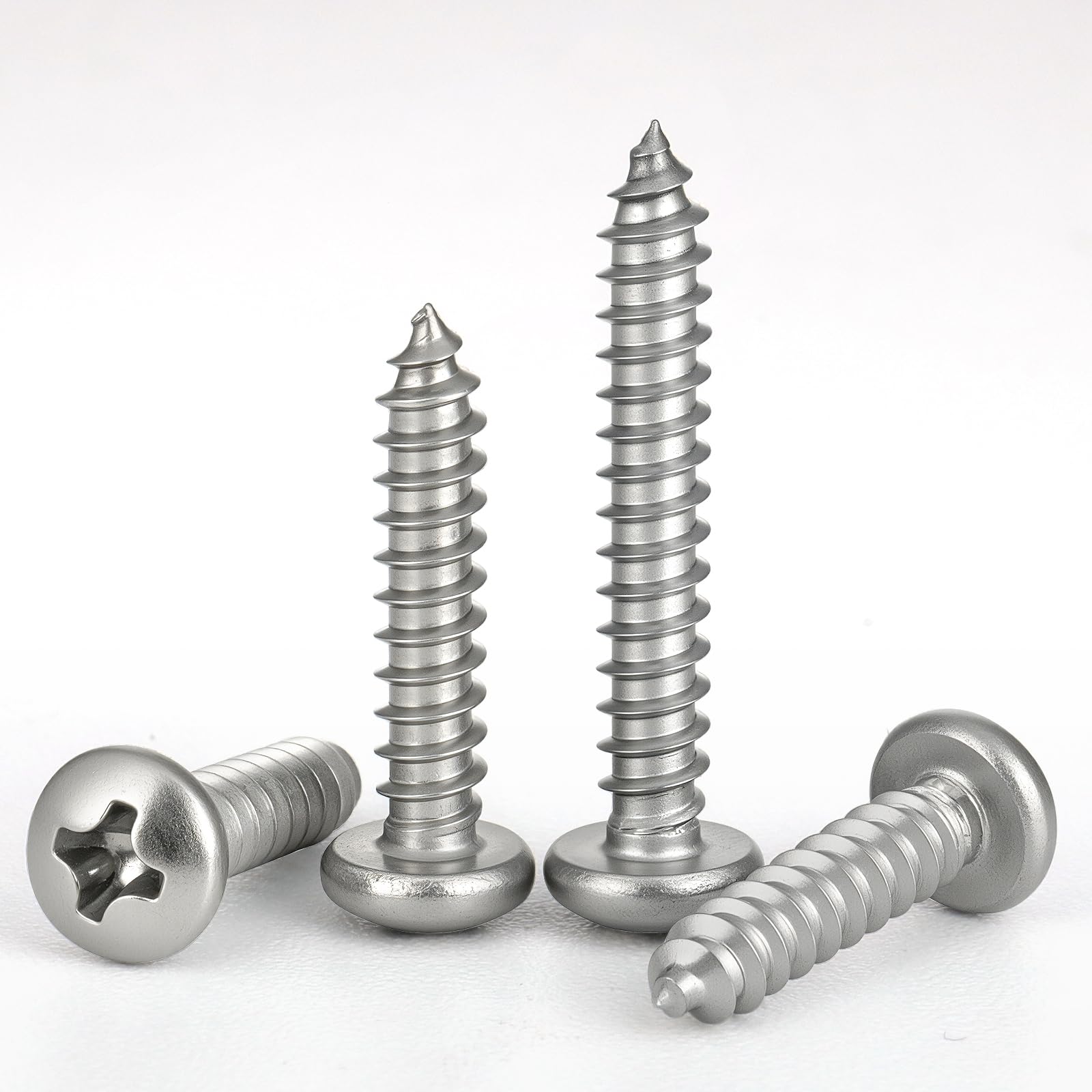 Stainless Steel Wood Screws - 120 Pack #10 x 1 -3