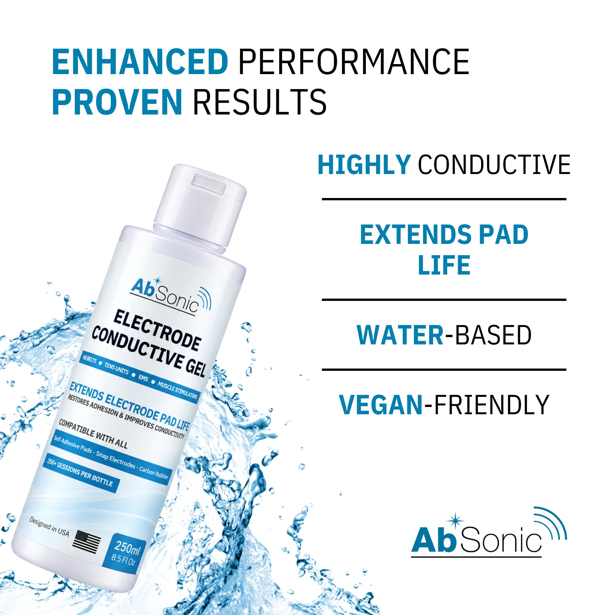 Absonic Electrode Gel - Restore TENS Pads -4 Absonic Electrode Gel - Restore TENS Pads -4