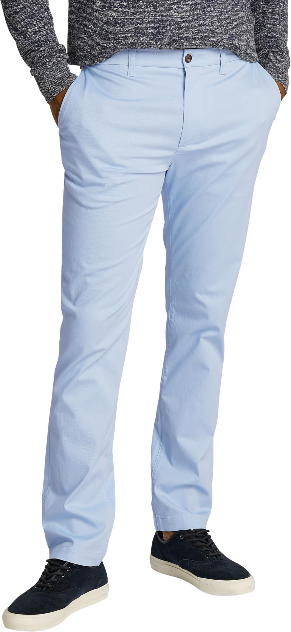 Tommy Hilfiger Men's Denton Printed Structure Chino MW0MW37717 Chino, Blue, 38W / 32L