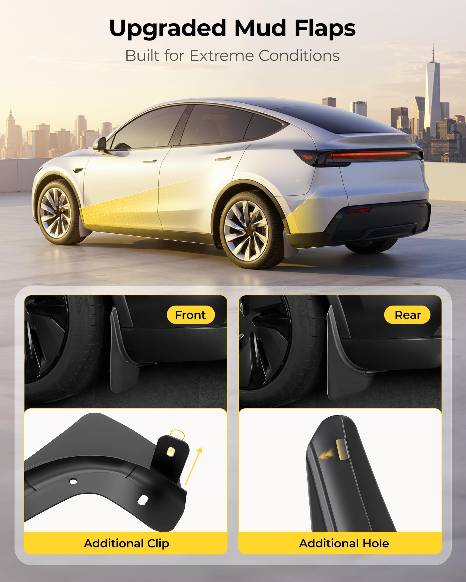 Amazon | 3W マッドフラップ Tesla 新モデル Y Juniper 2025 2026用