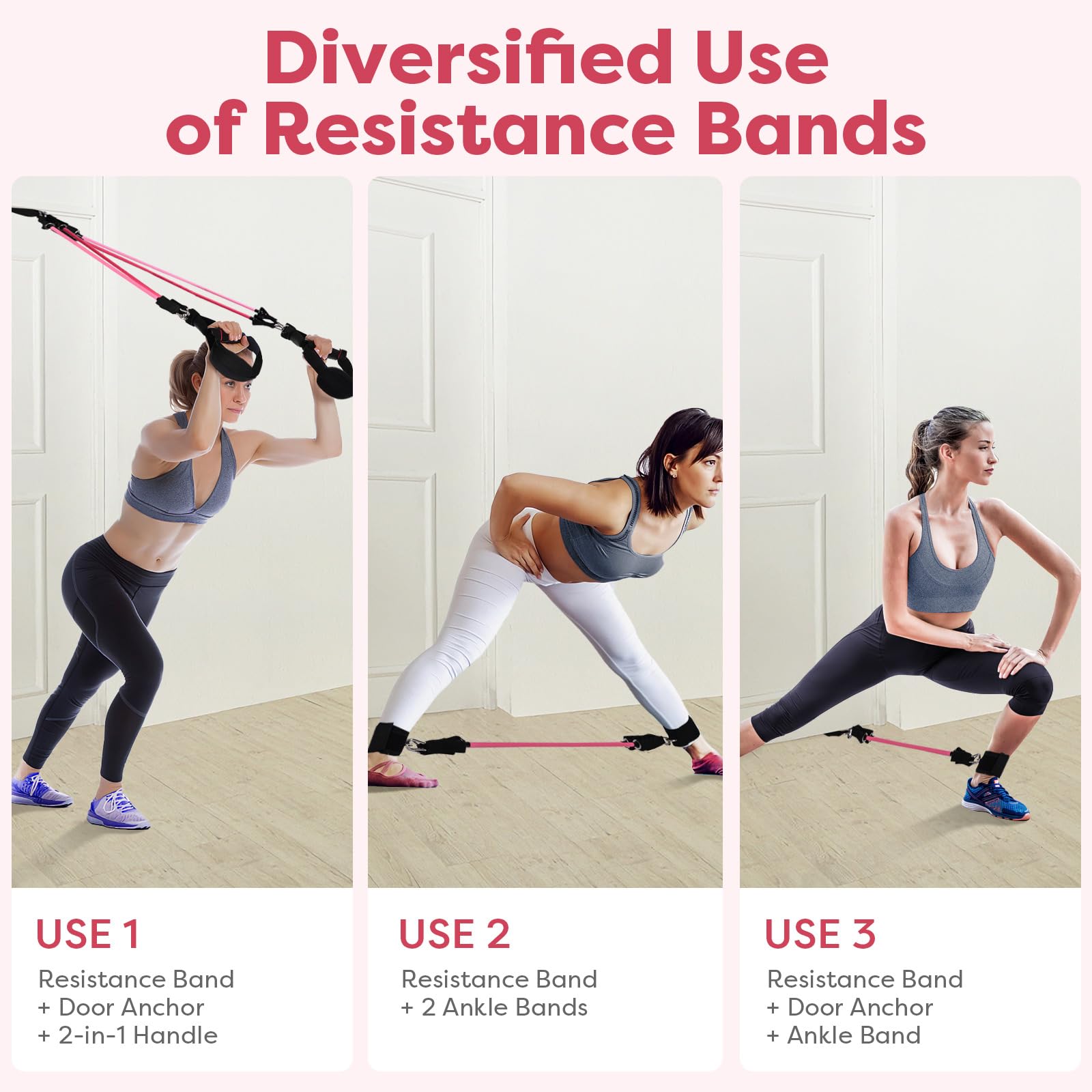 Barra de Pilates, Niest Barra Pilates Hecha de Hierro con 6 Bandas de Resistencia de Tubo de Látex Natural(30-240lbs), Gomas Elasticas Musculacion para Gimnasio En Casa, Navidad