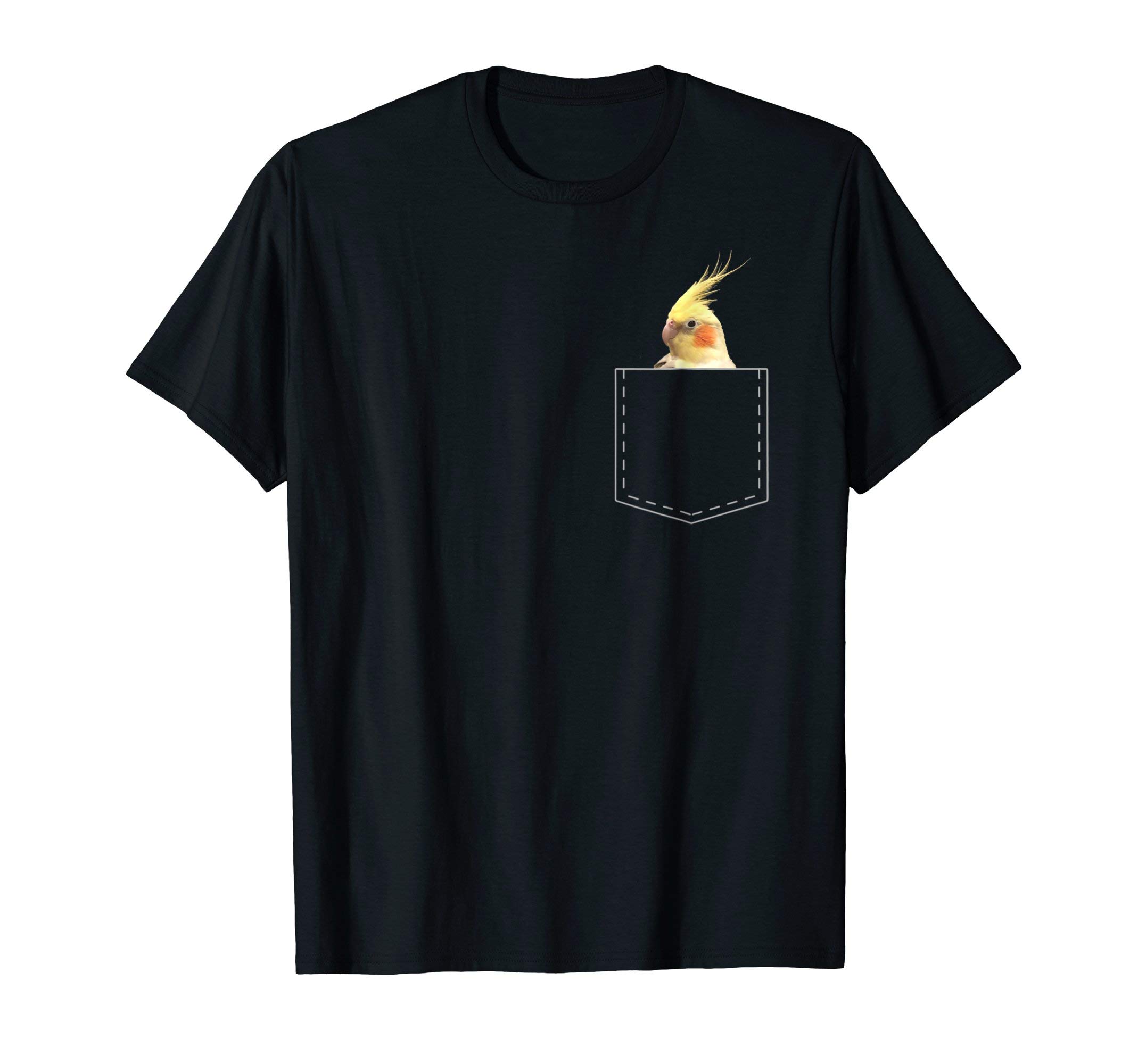 Feathers Of The BirdsCute Cockatiel Shirt Funny Pocket Parrot Lover T Shirt Gift T-ShirtOEKO-TEX STANDARD 100