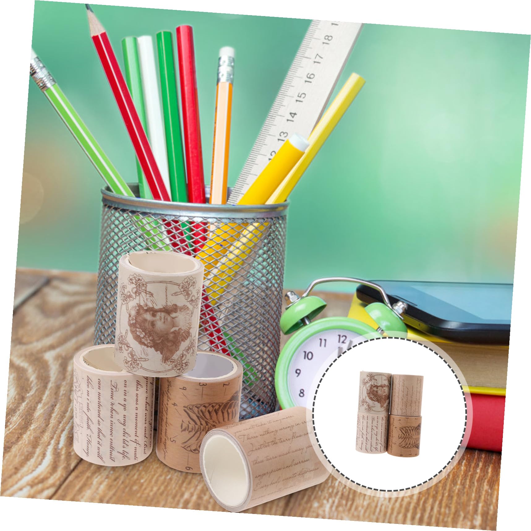 Artibetter 4 Sätze Diy-bänder Retro Dekorative Bänder Pads The Washi Tape Briefpapier Vintage Dekoratives Klebeband Für Einklebebuch Diy Washi Tape Basteln Japanisches Papier 4 Rollen * 4