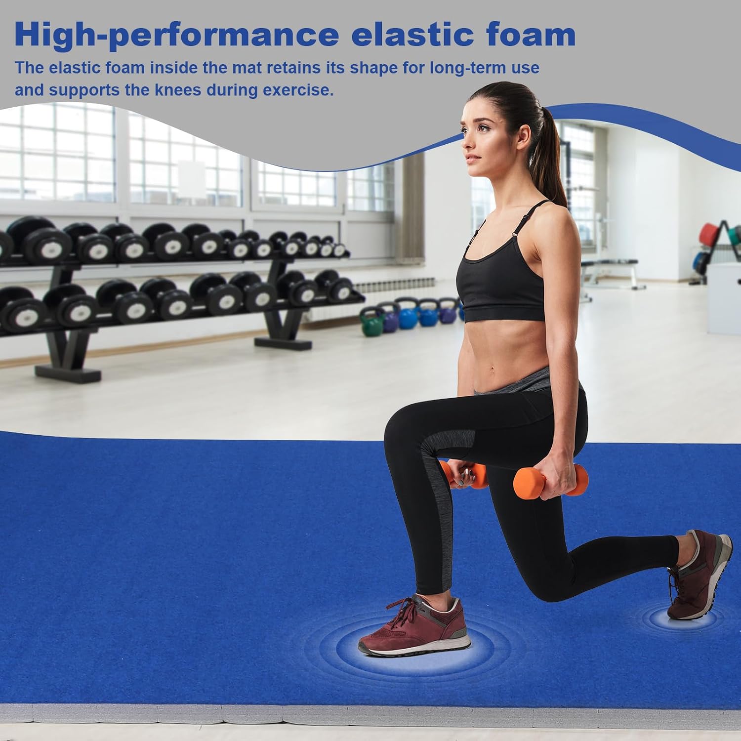 Generic Roll-Up Carpet Training Floor with Grippy Surface 118.11x70.87x1.57in Workout Mat for Home Yoga Fitness Pilates Martial Art
