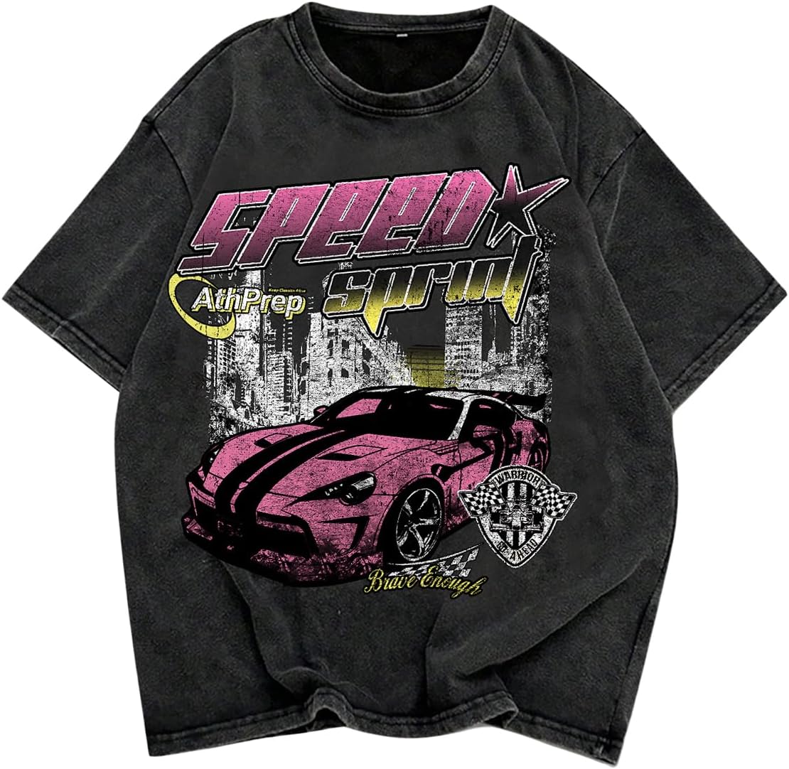 SOLY HUX Men's Vintage Short Sleeve Graphic Tees Casual Washed T-Shirt Hip Hop Shirts Streetwear