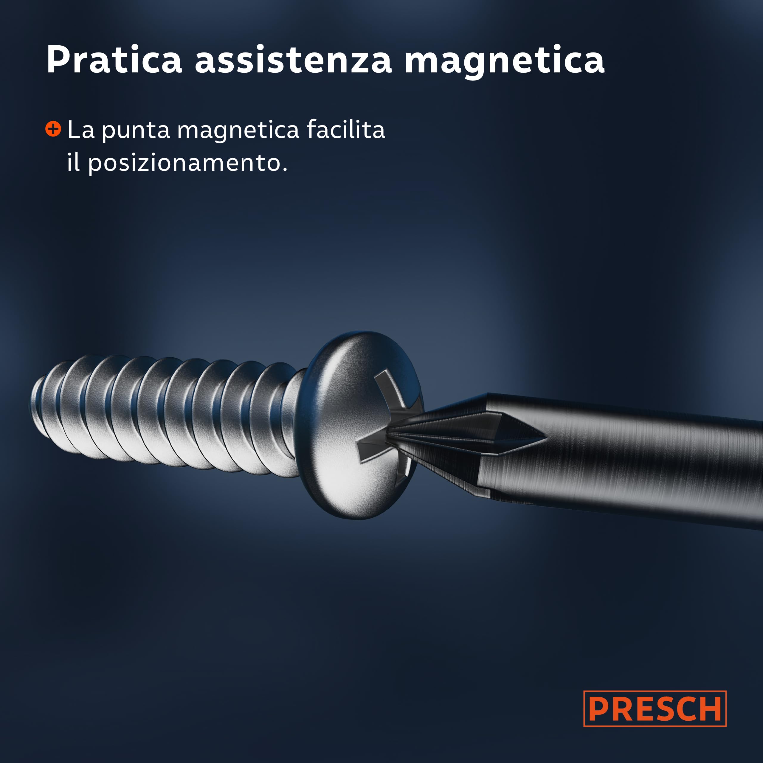 Presch set di 7 cacciaviti - Set di cacciaviti magnetici a taglio e croce - Attrezzi professionali