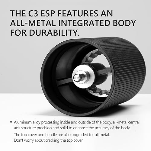 Vista 2 de TIMEMORE Chestnut C3 ESP Manual Coffee Grinder, Stainless Steel S2C Portable Conical Burr Hand Coffee Grinder, Adjustable Grind Setting for Espresso