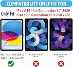 2 Protecteur d'écran Pack pour iPad A16 11th/ 10th Génération iPad 11/ iPad 10 (Sortie 2025/2022) Film en verre trempé sans bulles Installation facile