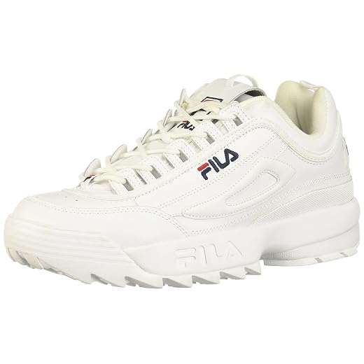 Fila Men's Lightweight Everyday Casual MB Sneaker, White/Navy/Red, 10.5