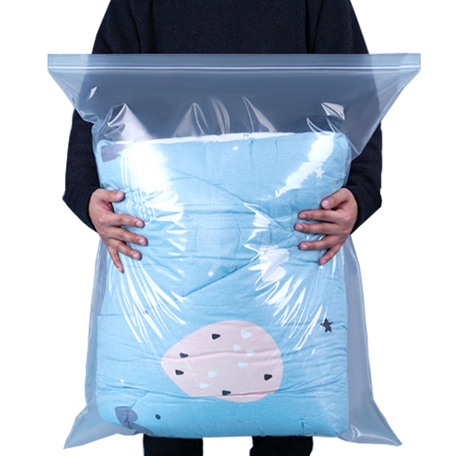 X-YSUNEAS 20 Pcs Clear Seal Bags, Waterproof Luggage Organiser