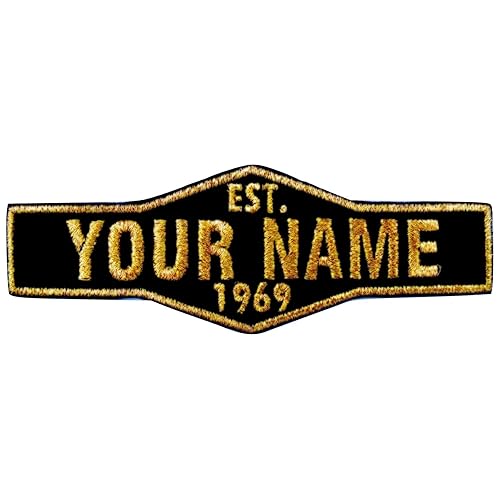Personalised Name Embroidered Patches Sew Iron On Badge Tag Hat Jeans