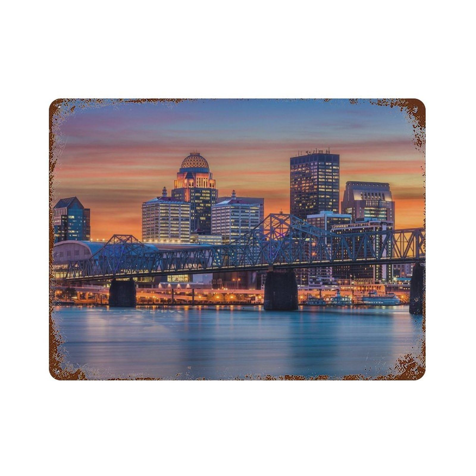 xiaoxiaoshen Real Photo Louisville Decor Wall Decor Art Metal Tin Poster Modern Home Decor Art Home Bar Shop Decorations Vintage Sign 30x40cm