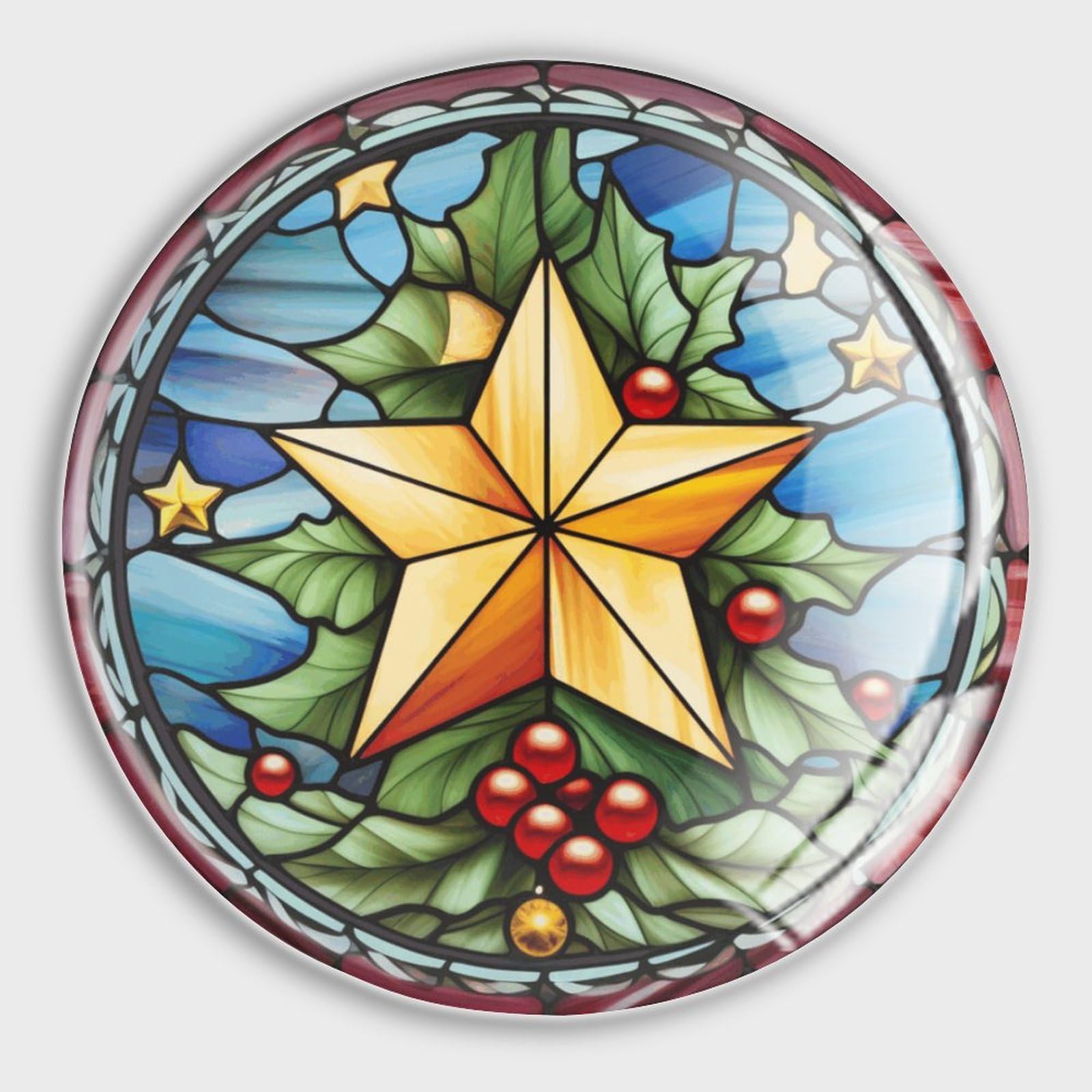 Hermosos imanes decorativos de vitral hechos para taquilla y cocina