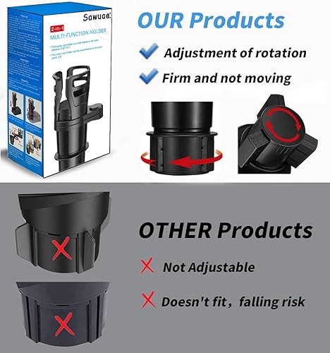 Miniatura 4 de Adaptador de expansor de bebidas multifunción 2 en 1 expansor multiuso para portavasos de automóvil con expansor de portavasos de césped solar