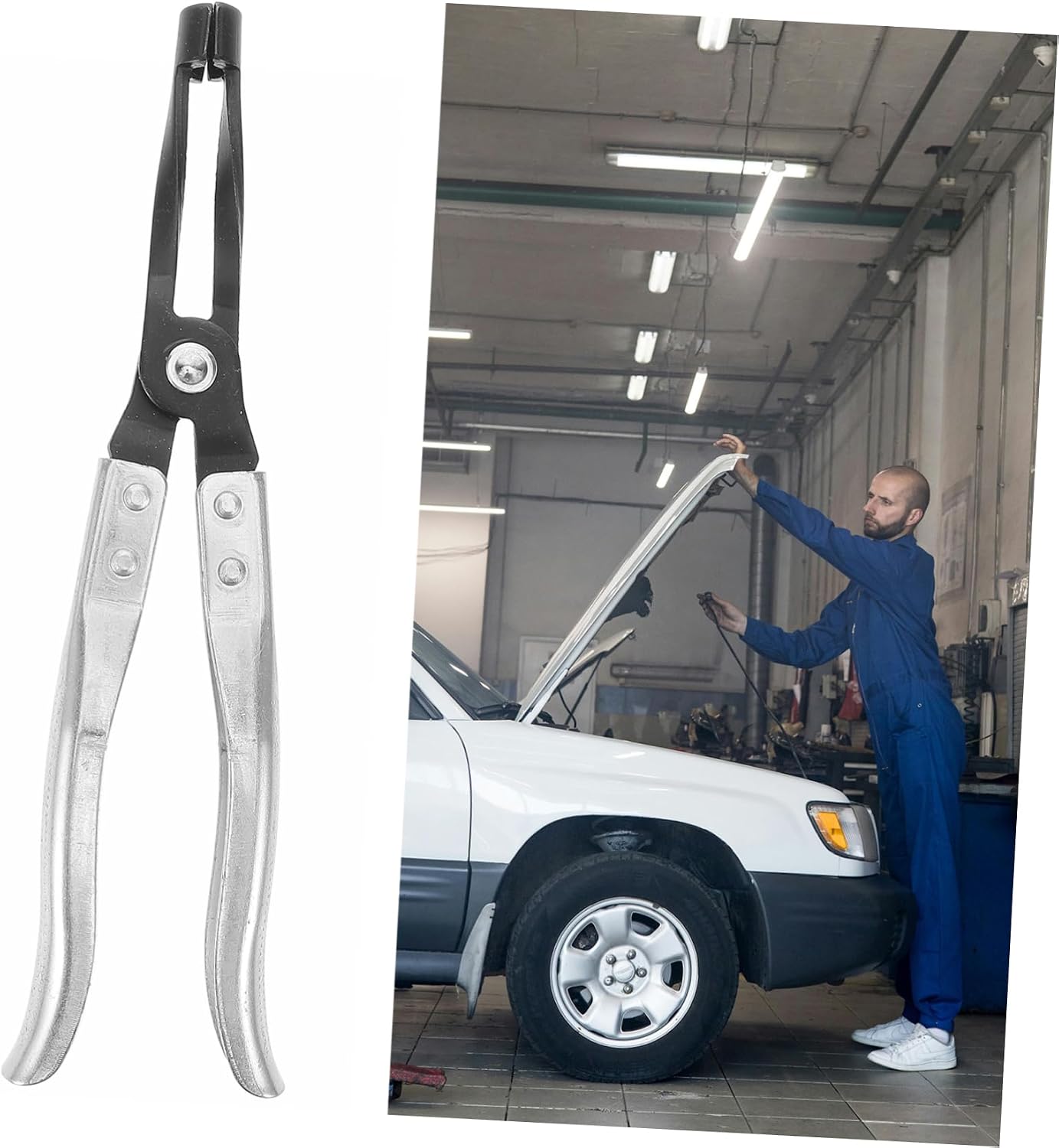 Alipis Engine Valve Spring Pliers Tool Precision Design for Safe Engine Repair Lightweight and Portable for Valve Stem Seal Removal and Installation