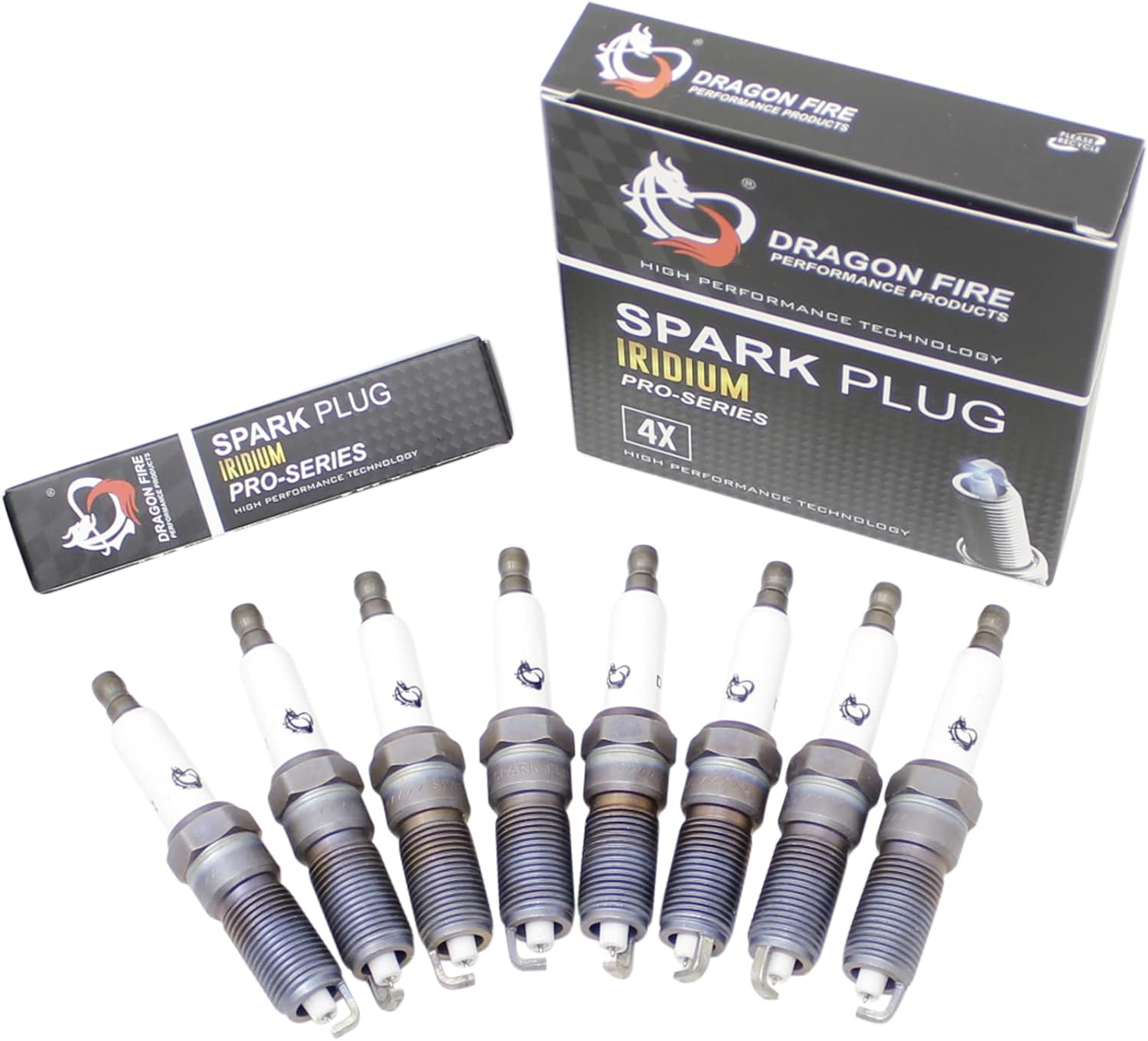 DRAGON FIRE PERFORMANCE Spark Plugs Compatible With 2014-2021 Cadillac Chevrolet and GMC Silverado Suburban Escalade Tahoe 5.3L 6.2L 6.6L V8 GEN V LT Replaces 41-114 12622441 Oem Fit DFSP1002x8
