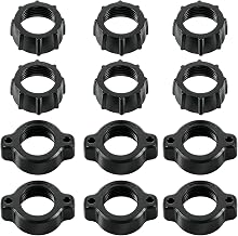 12Pcs 17mm Tightening Nut Replacement for Car Phone Mount | ABS plastic, fits 17mm ball mounts. 2 styles. Universal for phone holders, DVR, camcorders, wireless chargers