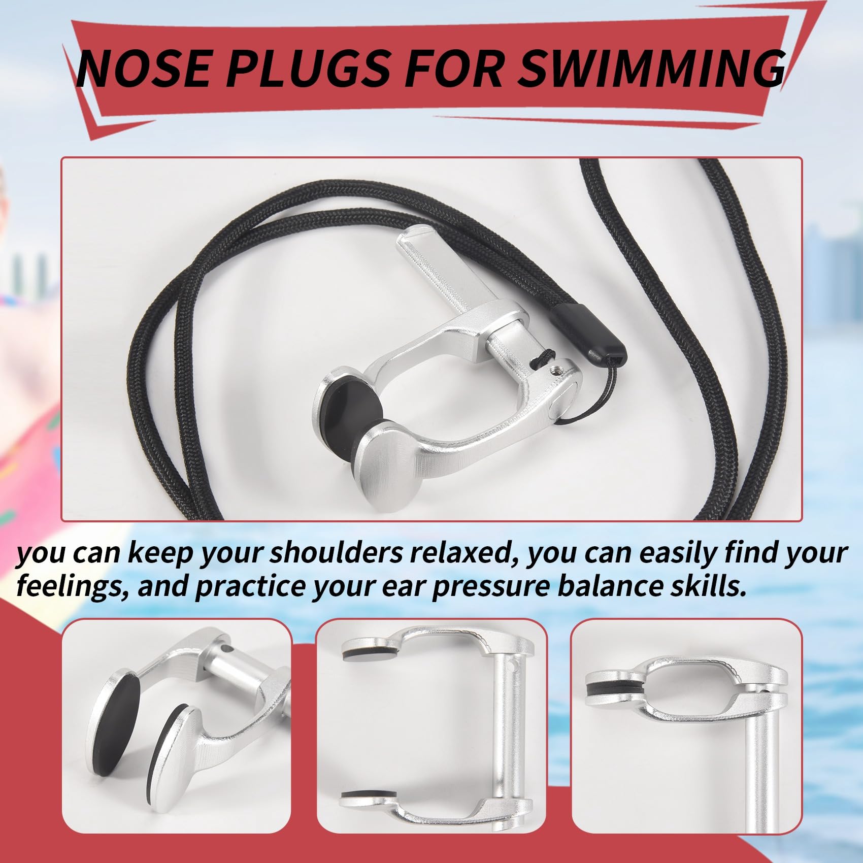 Sueooudh Aviation Alluminio Libero Immersione Naso Clip Sueooudh Aviation Alluminio Libero Immersione Naso Clip