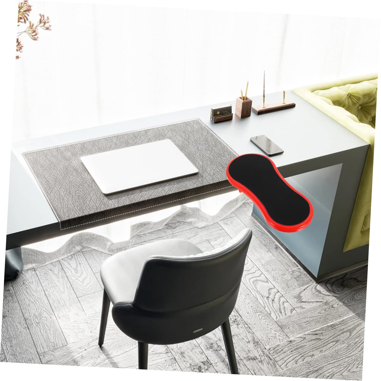 SHINEOFI Supporto Poggiabraccio Ergonomico per Scrivania 2 Pezzi, Poggiapolsi in Gomma e Cotone, Design Leggero e Portatile per Casa e Viaggi di Lavoro