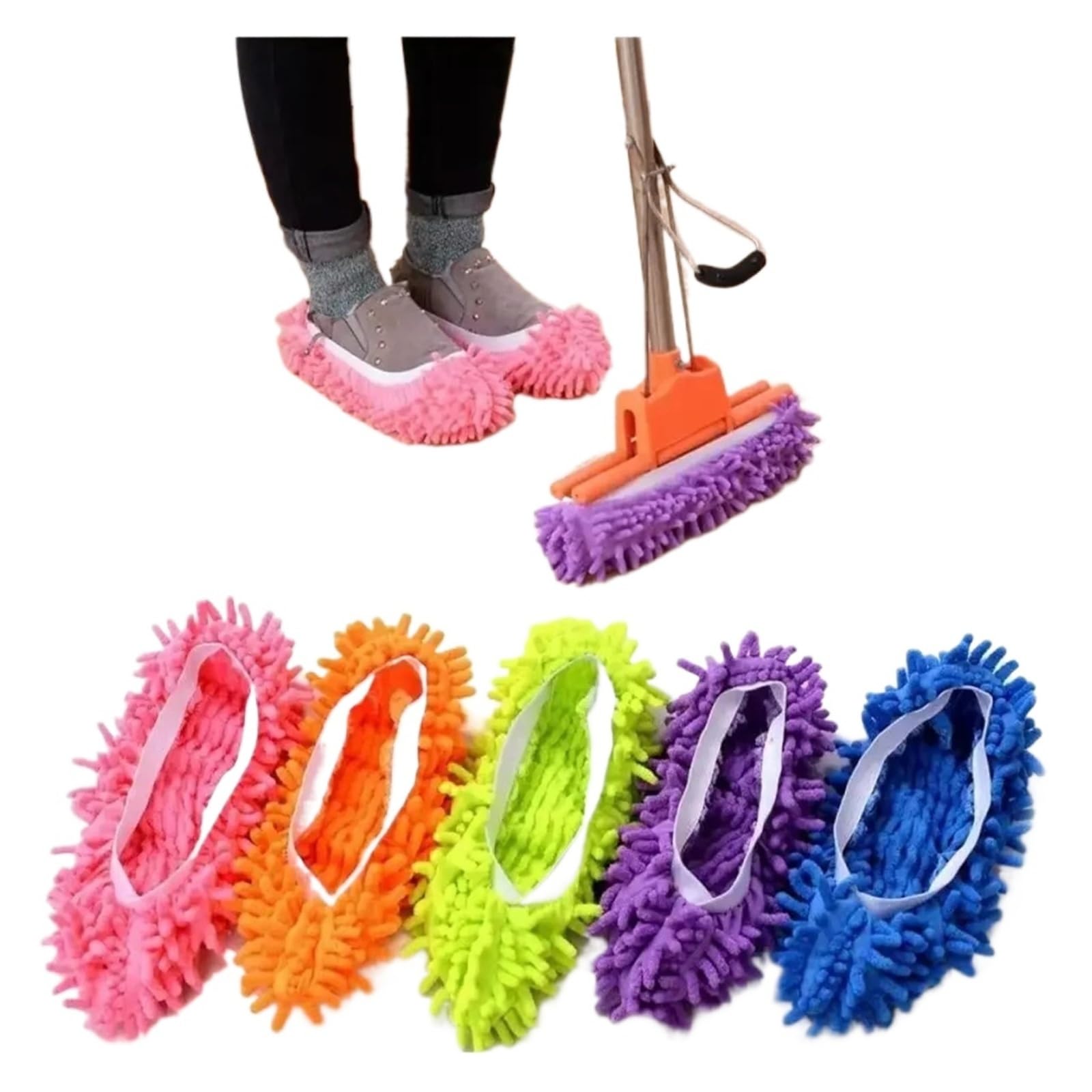 Mop Slippers 10pcs House Bathroom Floor Cleaning Slipper