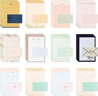 72 PCS Writing Stationery Paper with 36 PCS Envelops, Cute Stationary Paper Floral Animal Writing Paper and Envelopes Lined Letter Writing Set for Invitation Gifts
