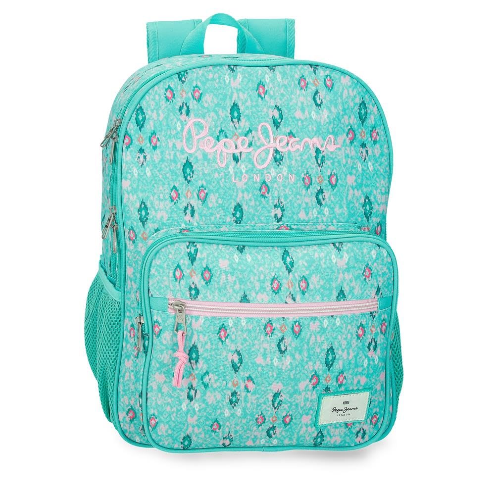 Pepe Jeans Sun Mochila Adaptable a Carro Turquesa Verde 30x40x13 cm Polyester 15,6L by Joumma Bags