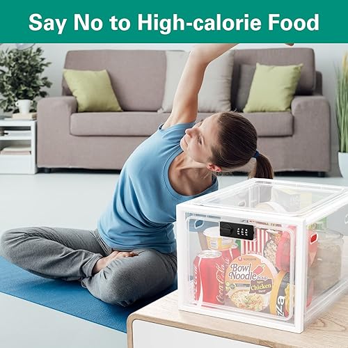 Miniatura 7 de iBune Caja de bloqueo grande de medicamentos, caja de almacenamiento de medicamentos con cerradura para caja fuerte de