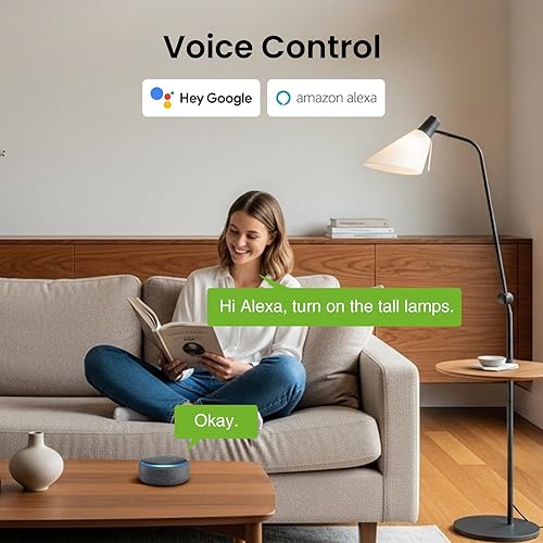 Miniatura 4 de GHome Smart Enchufe, enchufes inteligentes WiFi de doble banda de 15 A funcionan con Alexa y Google Home, enchufe inteligente con temporizador de