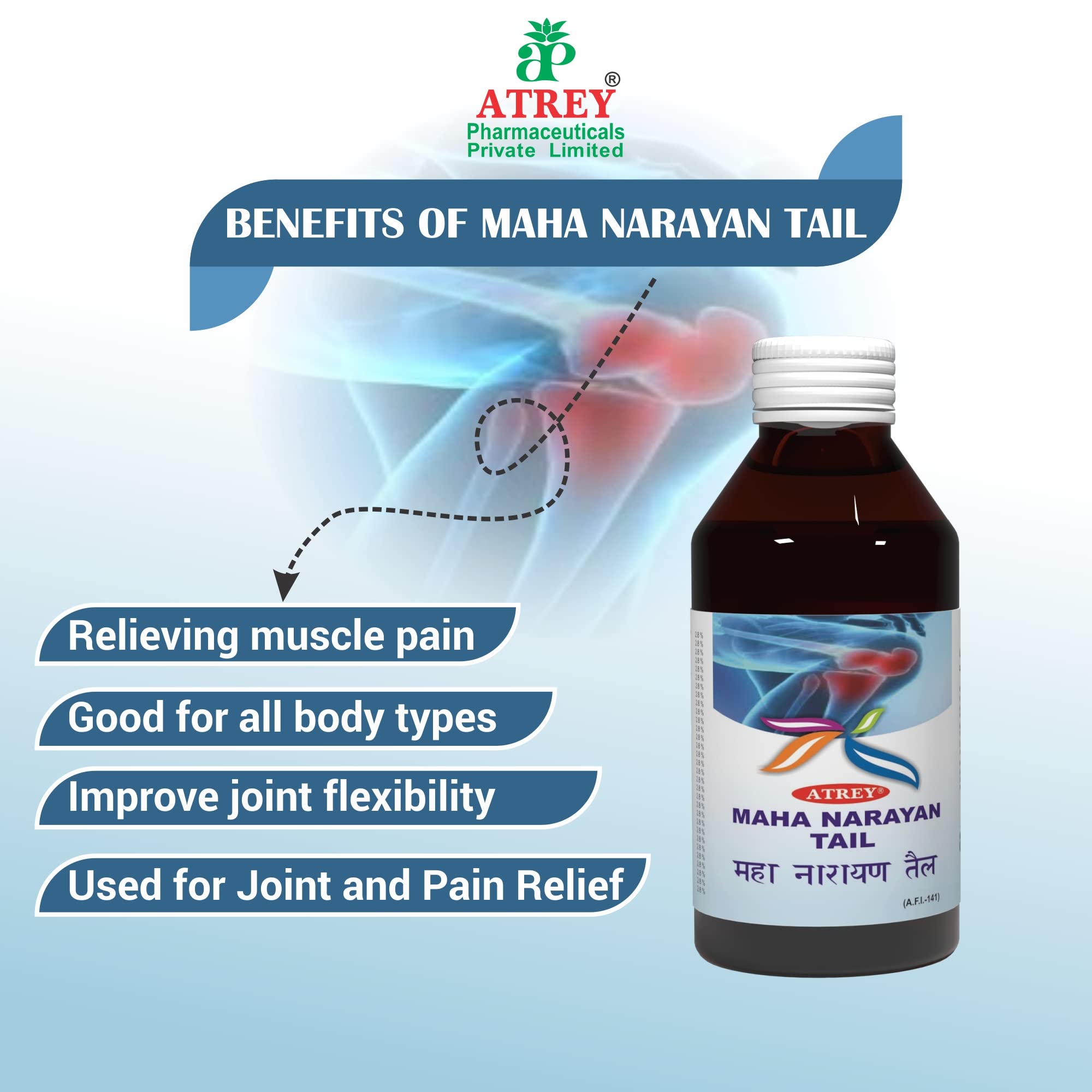 Atrey Maha Narayan Ayurvedic Oil For Joint Pain and Backache - 100ml 3