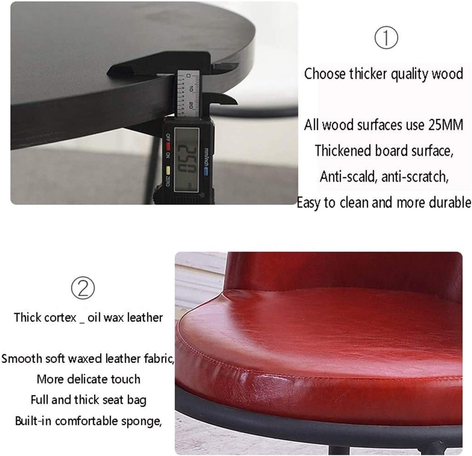 Dining Table and Chair Combination Simple Office Reception Table Home Balcony Living Room Leisure Table 60cm Solid Wood Round Table Hotel Lounge Kitchen Coffee Shop Ca