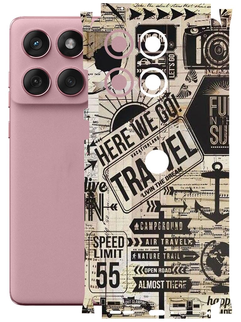 AtOdds - Full Body Back Screen Guard Protector Film - Lamination Wrap Skin Sticker Compatible with Moto Edge 60 Fusion (5G) | Scratchproof Matte Finish (Explore)-image-22