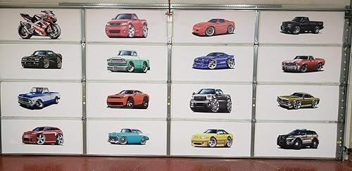 Miniatura 4 de 1967 Camaro SS Cartoon Car Wall Graphic 24" x 48" 4ft Long Sticker Sticker Man Cave Garage Decor Boys Room Decor