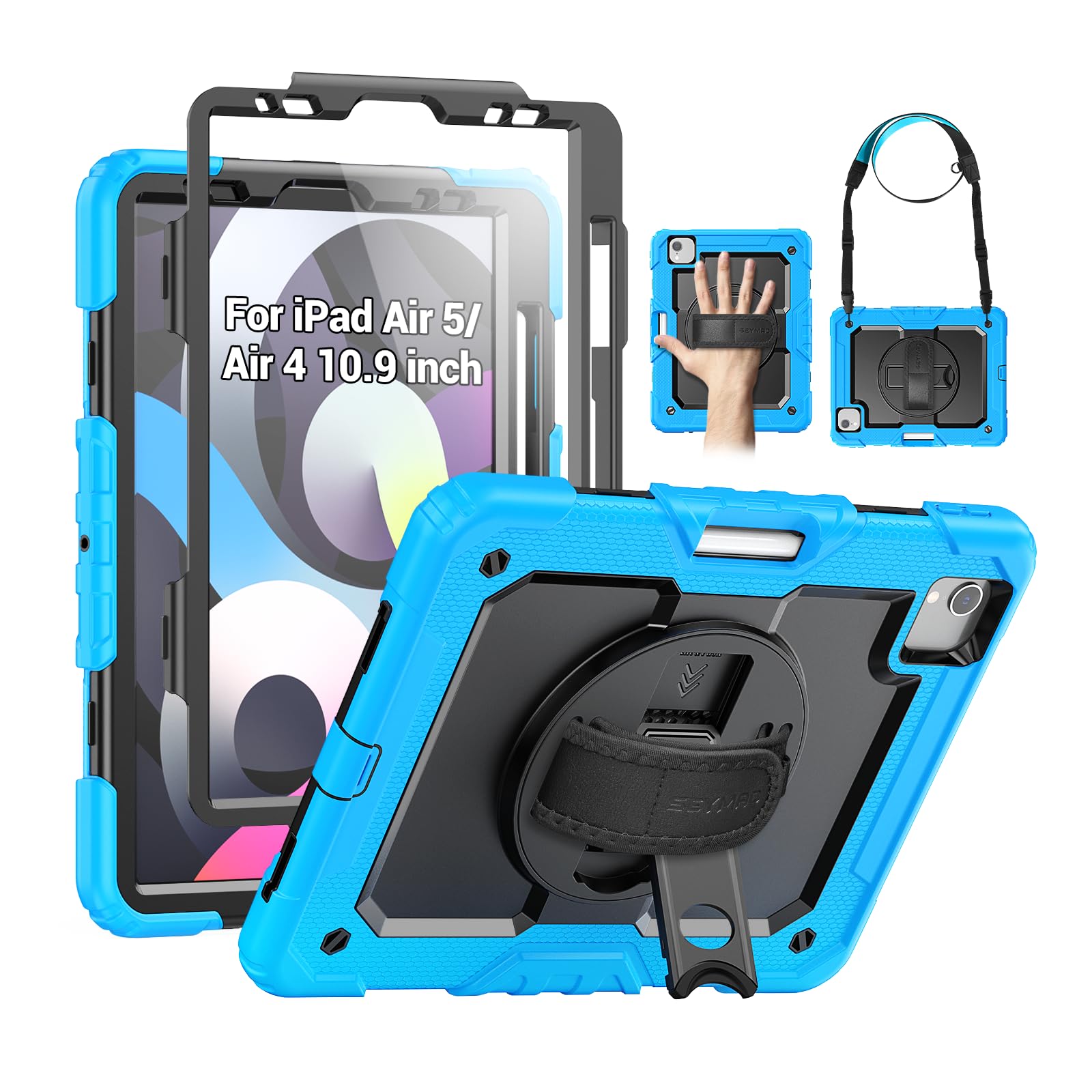 SEYMAC Case for iPad Air 5th/4th Generation 10.9 Inch, Black — Amazon image 12
