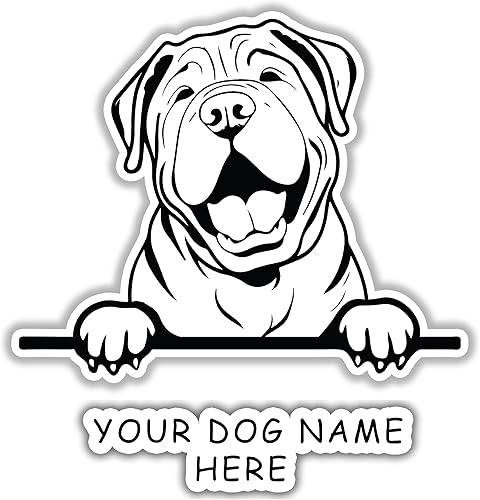 Miniatura 44 de Personaliza la calcomanía de mascota con el nombre de tu perro Calcomanías de mascotas dibujadas personalizadas para tu automóvil, camión, SUV