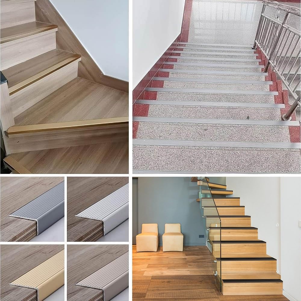90cm Perfil De Borde De Escalera Autoadhesivo Aluminio Perfil De Protección Para Borde De Escalón Para Escalones Madera Metal Baldosas