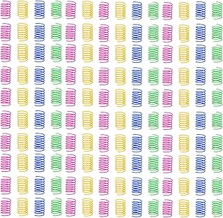 140 pcs Cat Spring Toy Colorful Spiral Springs Creative and Interactive Durable Heavy Plastic Toys for Indoor Cats Swatting Biting Hunting Kitten Toys