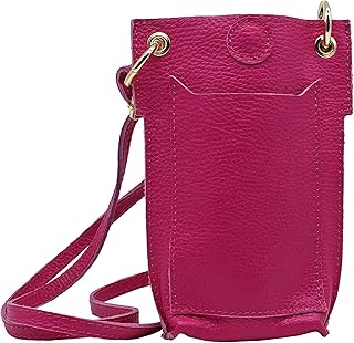 Borsa in vera pelle piccola per donna, ragazza giovane, borsa per cellulare a tracolla regolabile, piccola borsa in busta regalo
