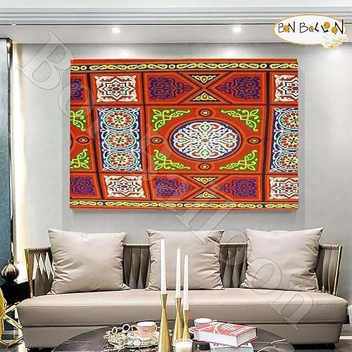 Miniatura 5 de Egipto egipcio árabe árabe Khayameya khyamya Khayamiya Khayamiya tienda de campaña de tela islámica Medio Oriente Decoración decorativa Decoración