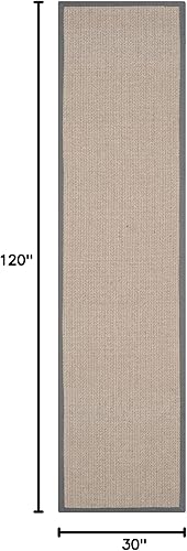 Miniatura 13 de SAFAVIEH Natural Fiber Collection NF444A - Alfombra decorativa de 3 x 5 pies, diseño de sisal en espiga de borde de espiga, fácil cuidado, ideal