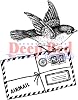 Bluebird Airmail Rubber Cling Stamp 1.8 x 2.1 inches